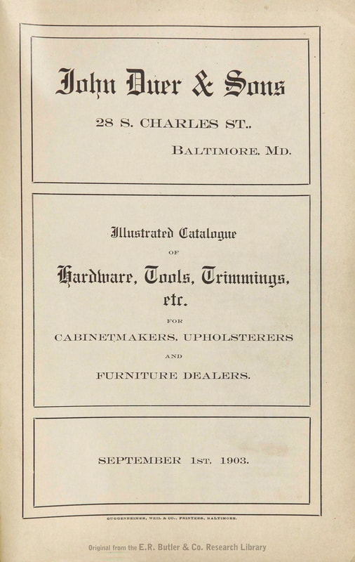 Illustrated Catalogue of Hardware, Tools, Trimmings, etc. for Cabinetmakers, Upholsterers and Furniture Dealers cover