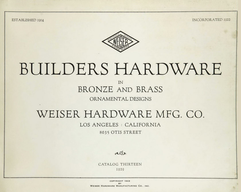 Weiser 1929 cover