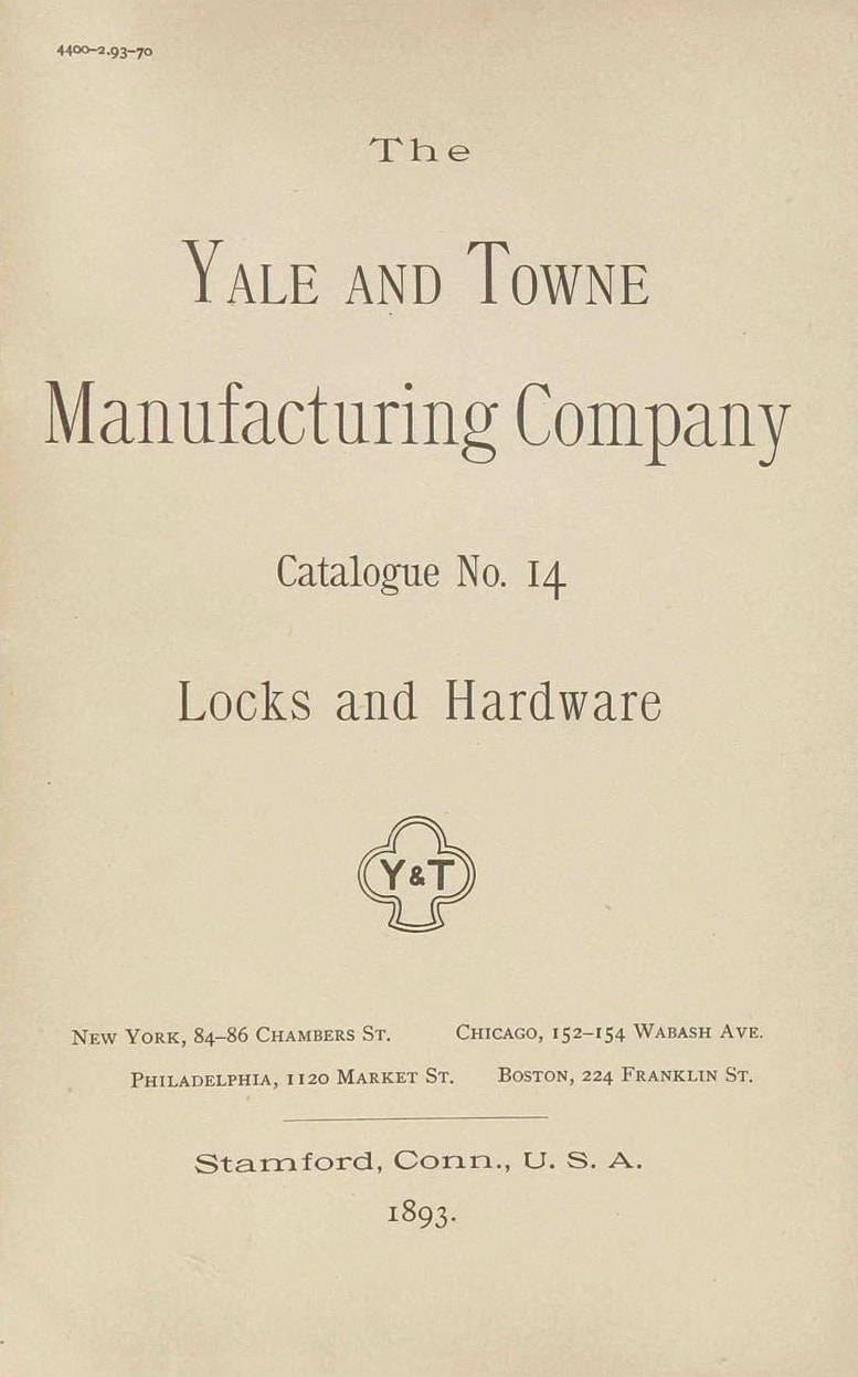 Yale 1893 cover