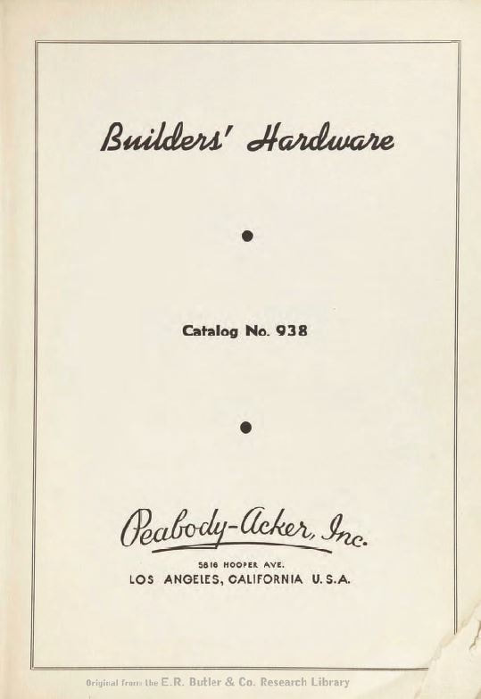 Peabody Acker 1938 cover