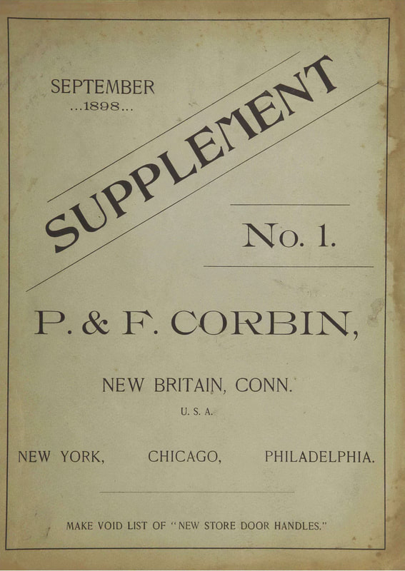 Supplement No. 1 to P. & F. Corbin’s 1895 Catalogue cover