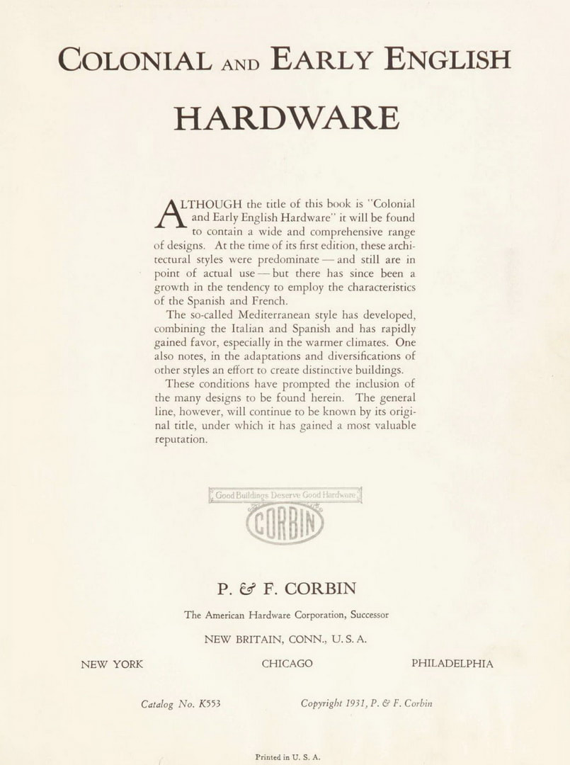 Corbin 1931 cover